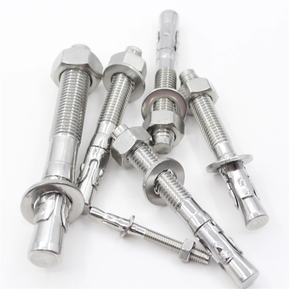 M10 Stainless Steel 304 316 A2 A4 Expansion Rock Concrete Wedge Anchor Bolt Bolt and Nut Wedge Anchor Fastener